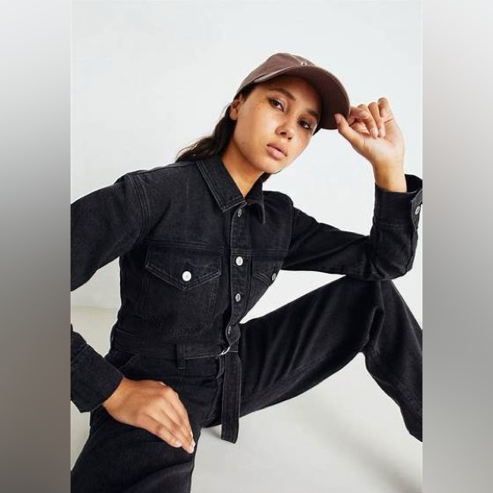 NWOT Abercrombie & Fitch Black denim Jumpsuit